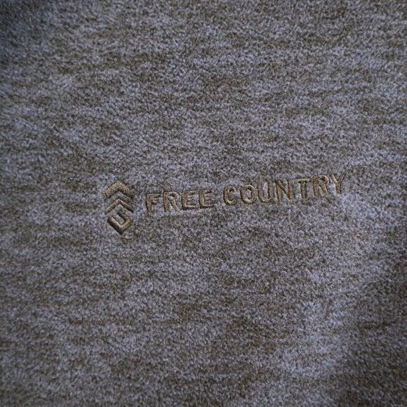 Free Country Fleece Jacket Mens XXL Blue Full Zip Mock Neck Outdoor Zip Pockets - Picture 4 of 16